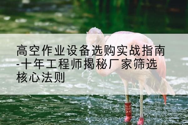 湟中剪叉式升降机厂家-高空作业设备选购实战指南-十年工程师揭秘厂家筛选核心法则